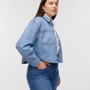 Madewell - Women's Denim Long-Sleeve Crop Shirt